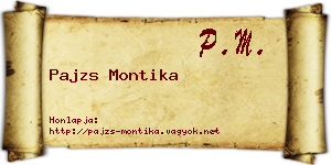 Pajzs Montika névjegykártya